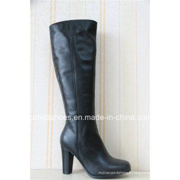 Sexy Talons hauts Femmes Mode Cuir Bottes longues